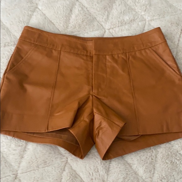bebe Pants - 100% leather shorts